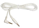 5-Foot White 1/8" Right-Angle Male to 1/8" Straight Male AUX Cable
